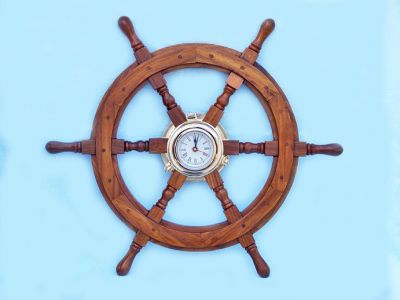 Ship Wheel Clock 24quot; Ship Wheel Clock 24