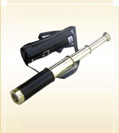 Brass Telescope Small Leather Pouch model ship