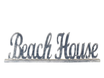Wooden Blue Beach House Table Word Sign 19quot; Wooden Blue Beach House Table Word Sign 19