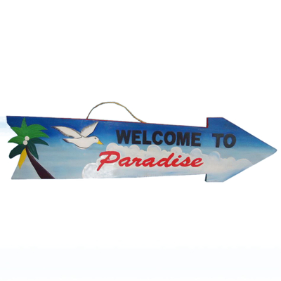 Welcome to Paradise Arrow Sign 39 Welcome to Paradise Arrow Sign 39