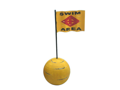Wooden Swim Area Signal Buoy 16quot; Wooden Swim Area Signal Buoy 16