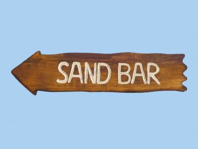 Wooden Beach Arrow Sand Bar Sign 20