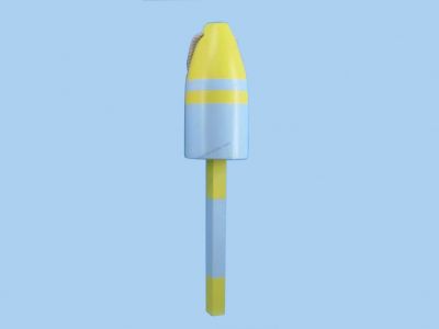 Wooden Blue and Yellow Nautical Buoy 16quot; Wooden Blue and Yellow Nautical Buoy 16
