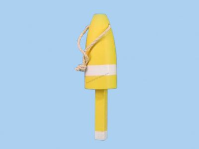Wooden Yellow Lobster Buoy 6quot; Wooden Yellow Lobster Buoy 6