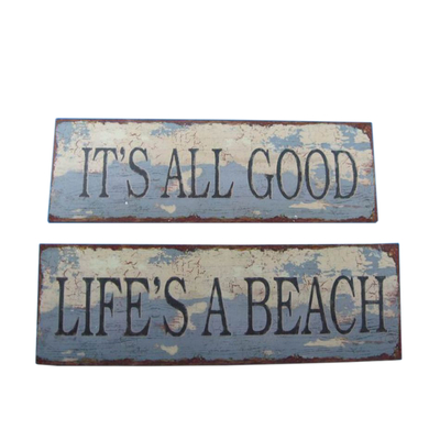 Wooden Weathered Nautical Signs 20quot; - Set of 2 Wooden Weathered Nautical Signs 20 - Set of 2