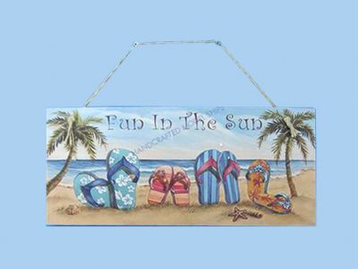 Wooden Fun in the Sun Nautical Wall Plaque 16 Wooden Fun in the Sun Nautical Wall Plaque 16