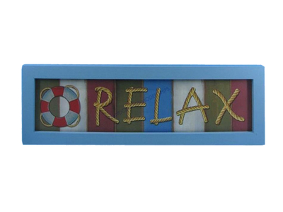 Wooden Relax Nautical Plaque 24 Wooden Relax Nautical Plaque 24