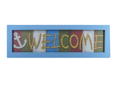 Wooden Welcome Nautical Plaque 24 Wooden Welcome Nautical Plaque 24