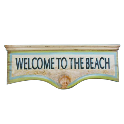 Wooden Welcome to the Beach Wall Plaque 25 Wooden Welcome to the Beach Wall Plaque 25