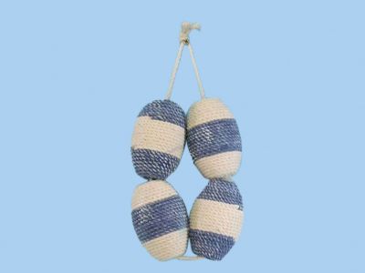Wooden Blue Nautical Floater 13