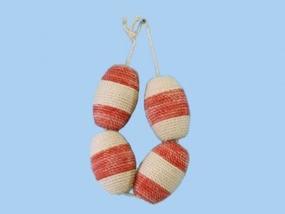 Wooden Red Nautical Floater 13