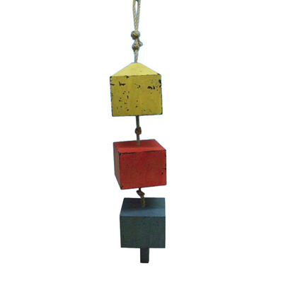 Wooden 3 Square Buoys on a Rope 24