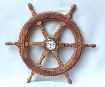 Ship Wheel Clock 24 model ship