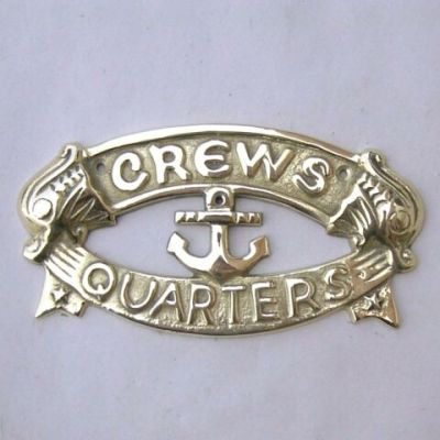 Brass Crews Quarters Door Sign 8