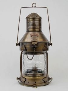 Antique Brass Ship Anchor Oil Lantern 20