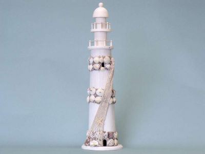 Seashell Wooden Lighthouse 22quot; Seashell Wooden Lighthouse 22