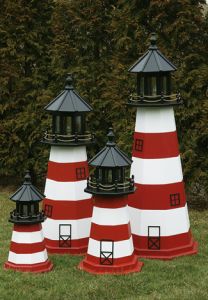Assateague Electric Painted Wooden Lighthouse 48 Assateague Electric Painted Wooden Lighthouse 48