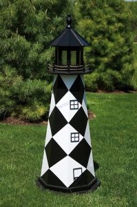 Cape Lookout Electric Painted Wooden Lighthouse  48