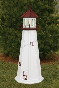 Marblehead  Electric Painted Wooden Lighthouse 60