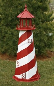 White Shoal Electric Painted Wooden Lighthouse 96 White Shoal Electric Painted Wooden Lighthouse 96