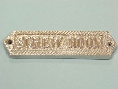 Chrome Screw Room Sign 6