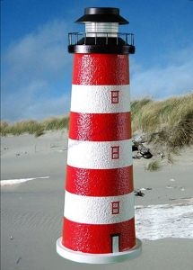 Assateague Stucco Electric Landscape Lighthouse 24
