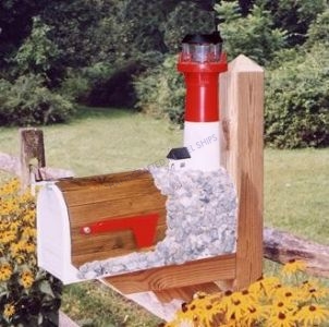 Barnegat Solar Powered Wooden Lighthouse Mailbox 36 Barnegat Solar Powered Wooden Lighthouse Mailbox 36