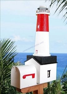 Barnegat Solar Powered Stucco Lighthouse Mailbox 36 Barnegat Solar Powered Stucco Lighthouse Mailbox 36