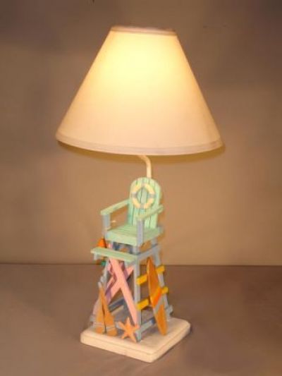 Beach Color Lifeguard Chair Electric Lamp 25 Beach Color Lifeguard Chair Electric Lamp 25