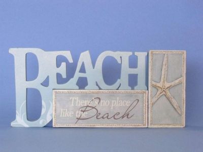 Wooden Table Top Letters Beach Sign 12quot; Wooden Table Top Letters Beach Sign 12