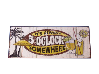 Metal 5 0Clock Sign 12