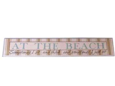 Wooden At the Beach Sign 23quot; Wooden At the Beach Sign 23