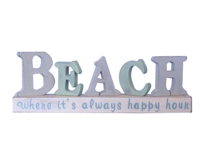 Wooden Beach Letters Sign 13quot; Wooden Beach Letters Sign 13