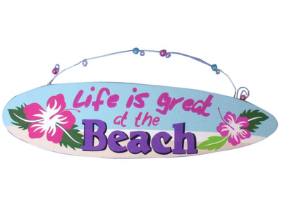 Wooden Surfboard Life is Good Sign 18