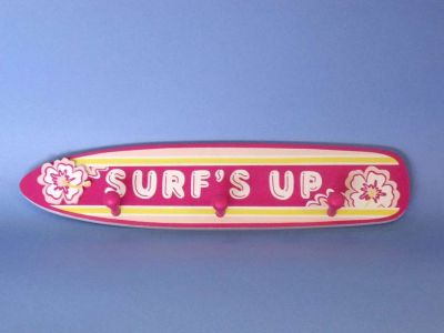 Wooden Pink Surfs Up Sign 17quot; Wooden Pink Surfs Up Sign 17