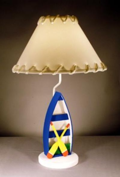 Blue Rowboat Electric Lamp 28