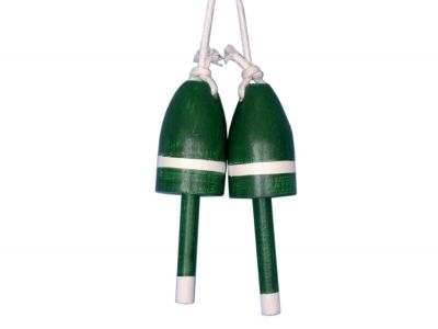 Wooden Dark Green Maine Lobster Trap Buoy 7quot; - Set of 2 Wooden Dark Green Maine Lobster Trap Buoy 7 - Set of 2