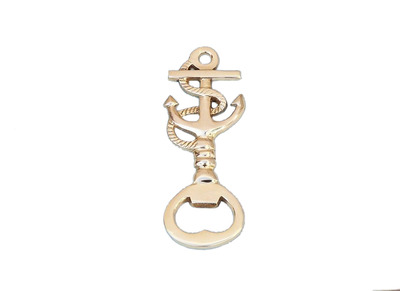 Solid Brass Anchor With Rope Bottle Opener 5quot; Solid Brass Anchor With Rope Bottle Opener 5
