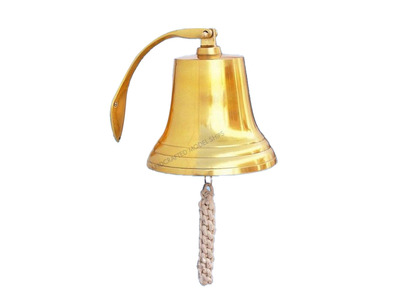 Brass Hanging Harbor Bell 10quot; Brass Hanging Harbor Bell 10