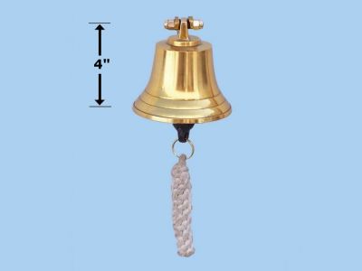 Brass Hanging Harbor Bell 4quot; Brass Hanging Harbor Bell 4