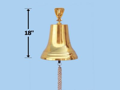 Brass Hanging Ships Bell 18 Brass Hanging Ships Bell 18