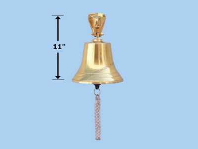 Brass Hanging Ships Bell 11quot; Brass Hanging Ships Bell 11