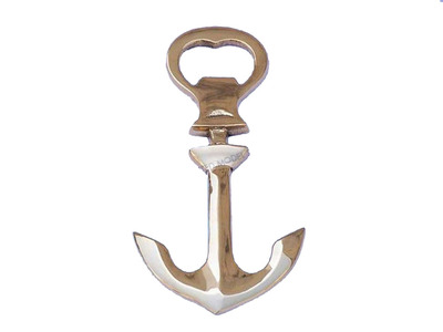Solid Brass Ship Anchor Bottle Opener 5