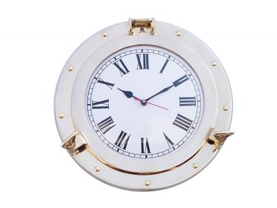 Brass Porthole Clock 14