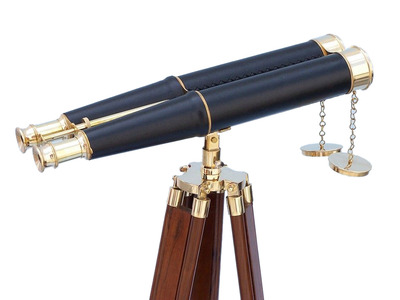 Floor Standing Admirals Brass-Leather Binoculars 62 Floor Standing Admirals Brass-Leather Binoculars 62
