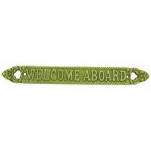Solid Brass Welcome Aboard Sign 13