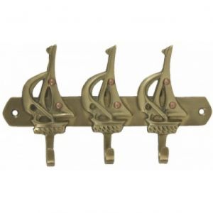 Solid Brass Sailboat Key Rack 7