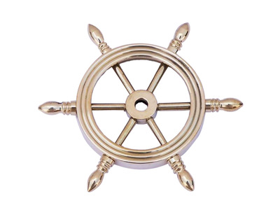 Solid Brass Ship Wheel Paperweight 4quot; Solid Brass Ship Wheel Paperweight 4