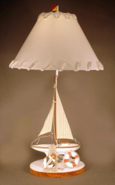 Brown Sailboat Electric Lamp 32 Brown Sailboat Electric Lamp 32