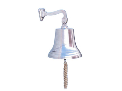 Chrome Hanging Ships Bell 15 Chrome Hanging Ships Bell 15